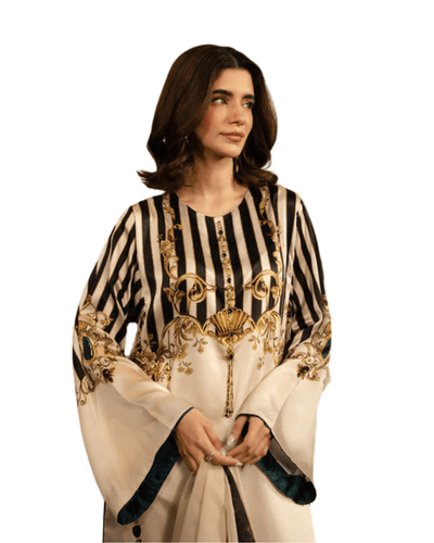 Z23 – Stitched 2 Piece Printed Long Lawn Suit