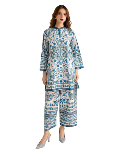 Z04 - Stitched 2 Piece Printed Lawn Co-ord Set