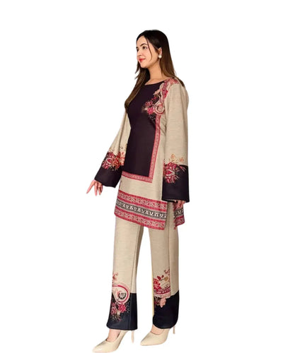 Z07 - Stitched 2 Piece Printed Lawn Co-ord Set