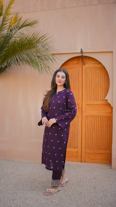 WN FASHION ZAFA LAWN EMB CO-ORD SET