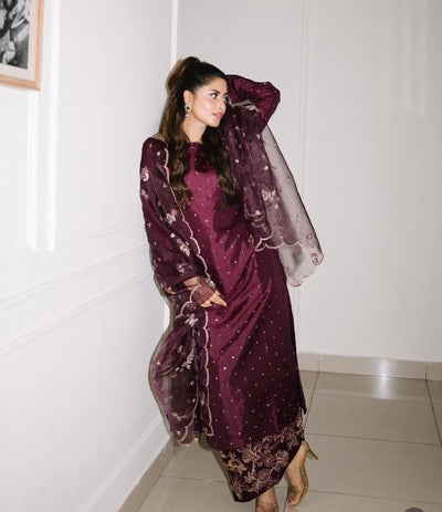 WN FASHION 3pcs Complete Pure Raw Silk