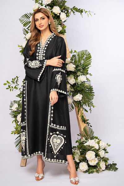WN FASHION BLACK SPARKLE EMBROIDERY 2PC