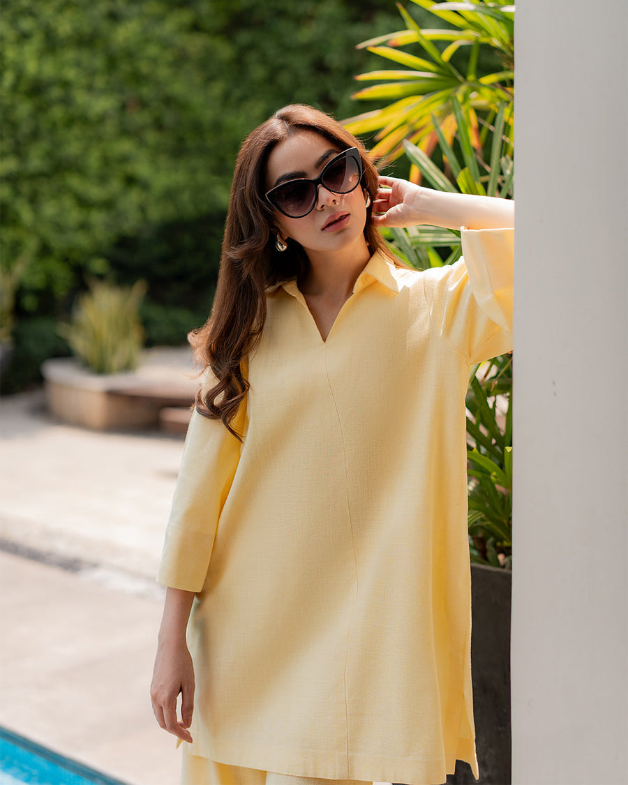 WN FASHION BUTTER YELLOW CO-ODR SET 2pc